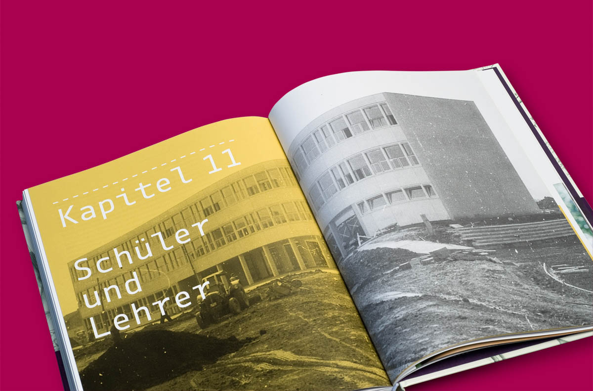 Editorialdesign: Festschrift Helmholtz Gymnasium Bonn, Kapitel gebundener Ganztag